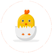 Pollito de un día de edad